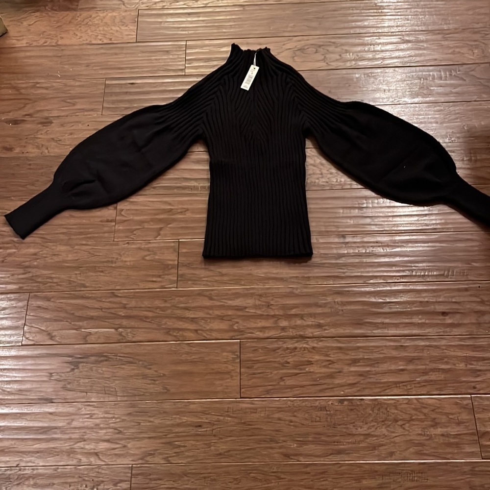 Max Studio Bubble Sleeve Turtleneck Sweater Size S